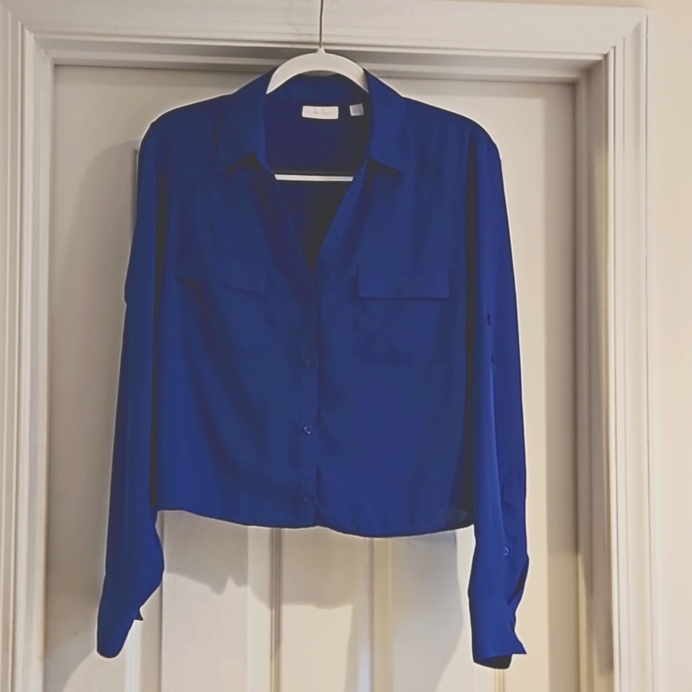 Royal Blue and Pink blouses size L and XL from New York and Company